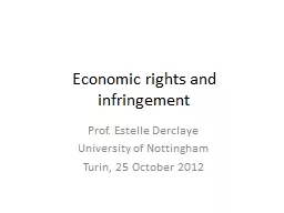 Economic rights and infringement