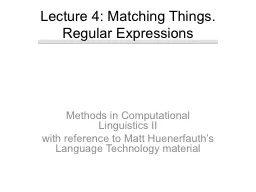 Methods in Computational Linguistics