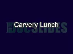 Carvery Lunch