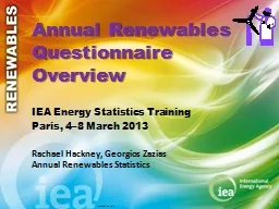 Annual Renewables Questionnaire Overview