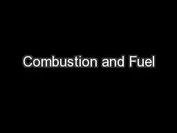 Combustion and Fuel