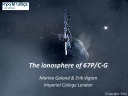 The ionosphere of 67P/C-G