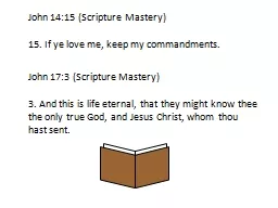John 14:15 (Scripture Mastery)