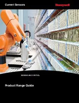 Product Range Guide SENSING AND CONTROL Current Sensors   www
