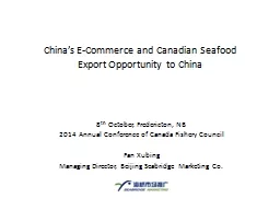 China’s E-Commerce and Canadian Seafood