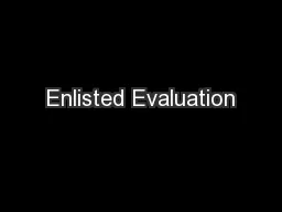 Enlisted Evaluation