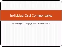 IB Language A: Language and Literature Year 2