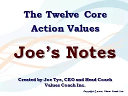 The Twelve Core Action Values