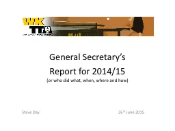 General Secretary’s