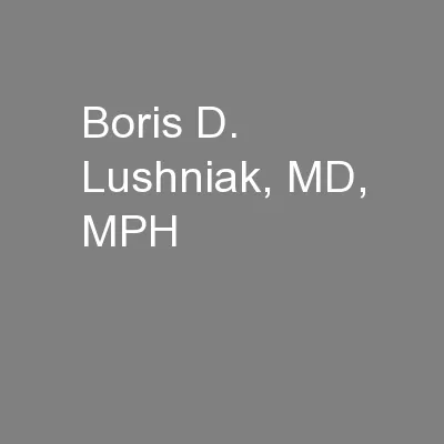 Boris D. Lushniak, MD, MPH