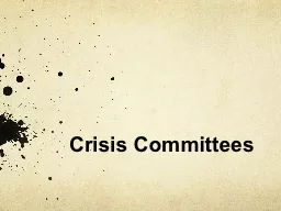 Crisis Committees