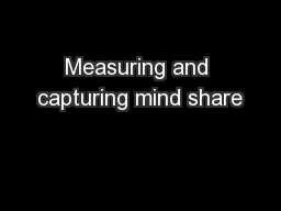 Measuring and capturing mind share