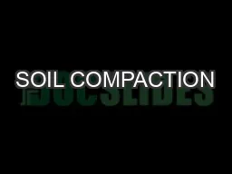 SOIL COMPACTION