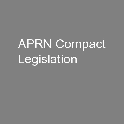 APRN Compact Legislation