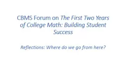 CBMS Forum on