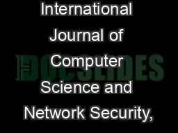 IJCSNS International Journal of Computer Science and Network Security,