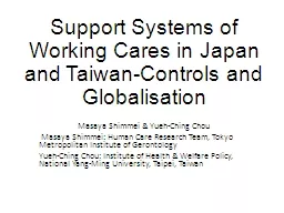 Support Systems of Working Cares in Japan and Taiwan-Contro