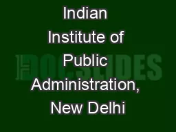 Indian Institute of Public Administration, New Delhi