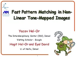 1 Fast Pattern Matching in Non-Linear Tone-Mapped Images