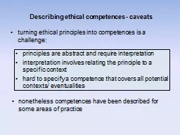 Describing ethical