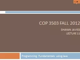 COP 3503 FALL 2012