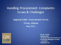 Handling Procurement Complaints: