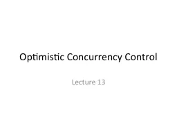 Optimistic Concurrency Control