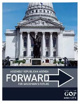 ASSEMBLY REPUBLICAN AGENDA Forward for Wisconsins Future Wisconsin Assembly Republicans