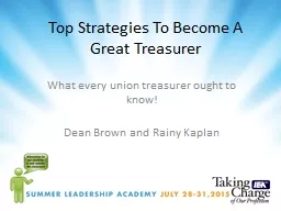 Top Strategies To Become A Great Treasurer