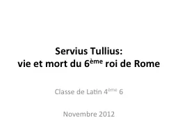 Servius Tullius: