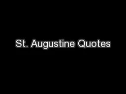 St. Augustine Quotes