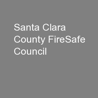 Santa Clara County FireSafe Council
