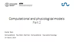 Computational and physiological models