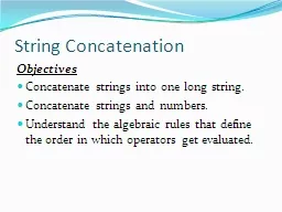 String Concatenation