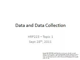 HRP223 – Topic 1