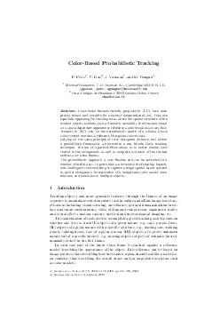 ColorBased Probabilistic Tracking P