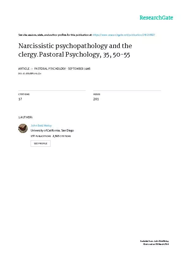50 &#x/MCI; 0 ;&#x/MCI; 0 ;Narcissistic Psychopathology and th
