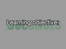 Learning objective: