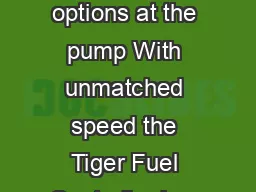 TIGER FUEL CONTROLLER Eliminate the wait Innovative marketing options at the pump With