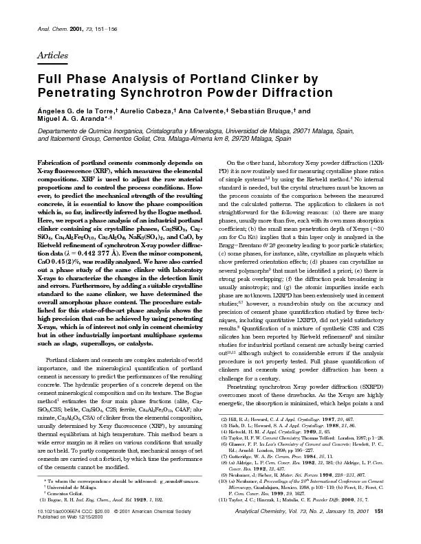 FullPhaseAnalysisofPortlandClinkerbyPenetratingSynchrotronPowderDiffra