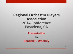 1 Regional Orchestra Players