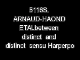 5116S. ARNAUD-HAOND ETALbetween distinct  and distinct  sensu Harperpo