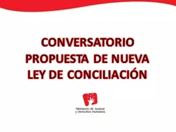 CONVERSATORIO PROPUESTA DE NUEVA LEY DE CONCILIACIÓN
