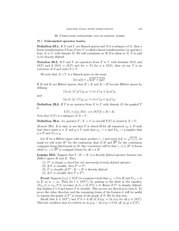 ANALYSISTOOLSWITHAPPLICATIONS533UnboundedoperatorsandquadraticformsUnb
