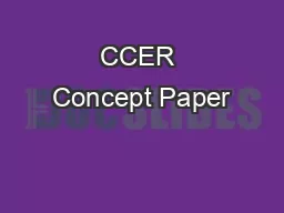 CCER Concept Paper
