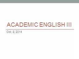 Academic English iii