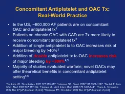 Concomitant Antiplatelet and OAC