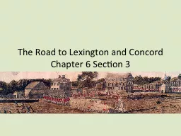 The Road to Lexington and Concord