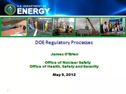 1 DOE Regulatory Processes