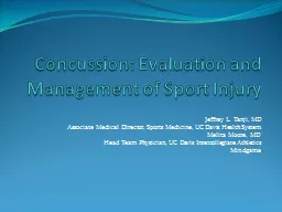 Concussion: Evaluation and Management of Sport Injury